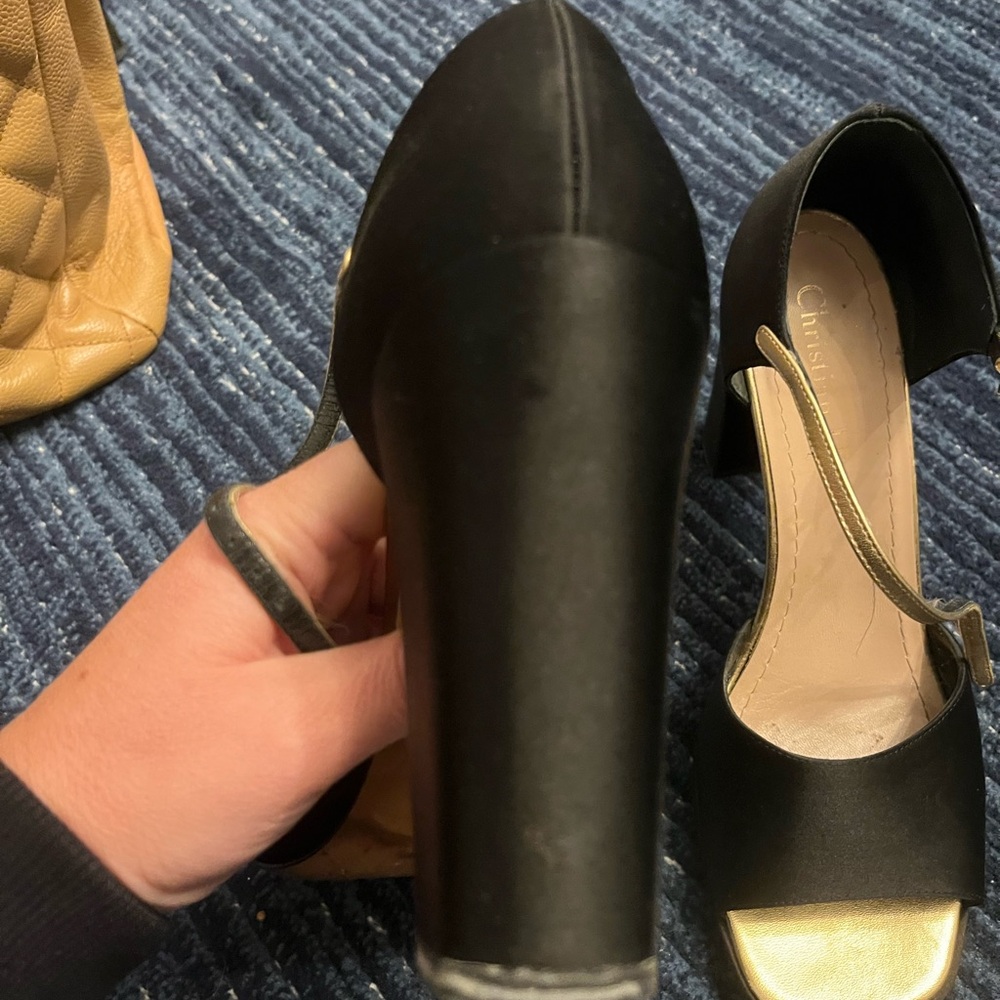 Dior Black and Gold Women's Heels - Picture 4 of 8